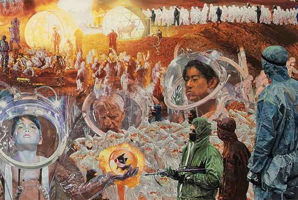 Private Apocalypse 3-4(Golgota 2.0) 2022-2025-460x680cm-acrylik on canvas