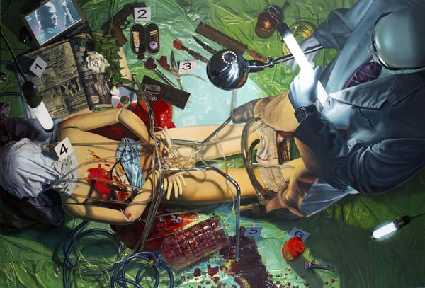 Killer scene – 2004 – 200x330cm – acrylik on canvas