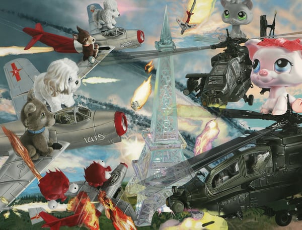 Airbattle over Paris – 2007 – 150x200cm – acrylik on canvas