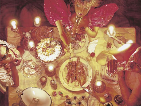 Dinner with barbie – 2003 – 150x200cm – acrylik on cancvas