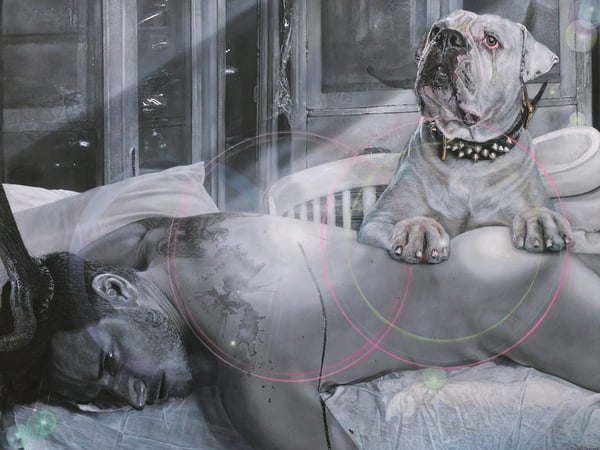 Crying dog of a dead Deerstalker – 2015 – 140x190cm – acrylik on canvas