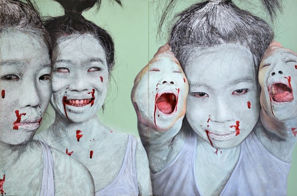 Geisha bites Geisha – 2012 – 200x300cm – acrylik on canvas