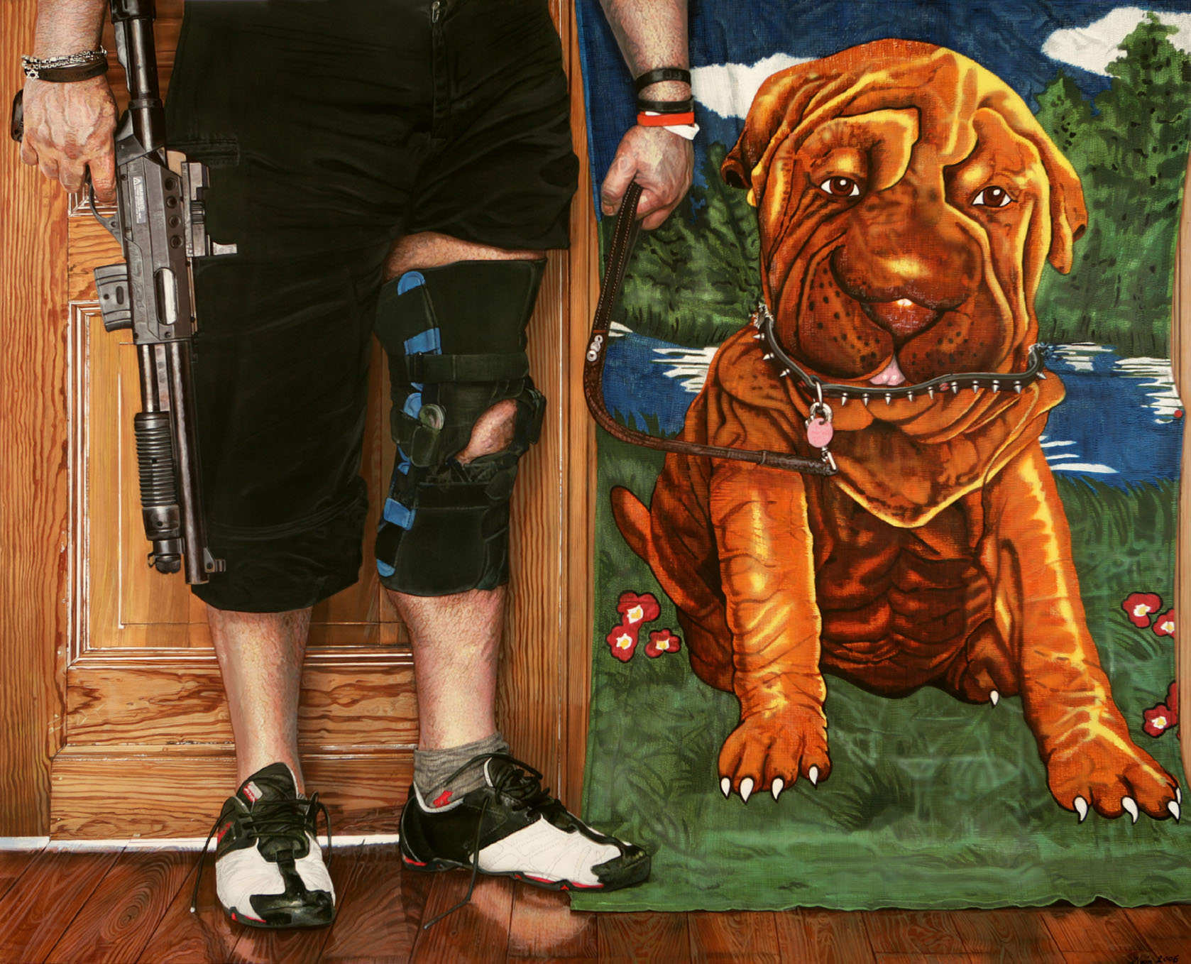 <p style="text-align: center;">My deeply beloved terry cloth doggy – 2006 – 120x150cm – acrylik on canvas</p>
